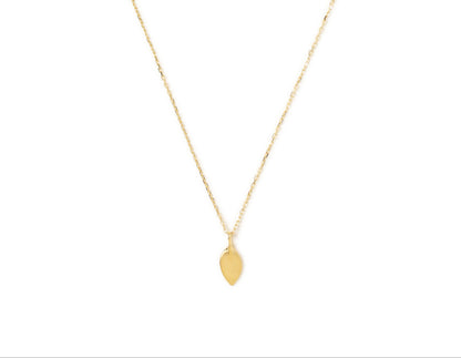 Simple Leaf Pendant Necklace