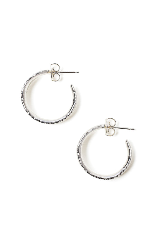 Sage Leaf Small Hoop Earrings