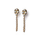 18 KT Gold 4 Clover Diamond Chain Earring