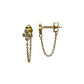 18 KT Gold 4 Clover Diamond Chain Earring