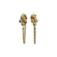 18 KT Gold 4 Clover Diamond Chain Earring