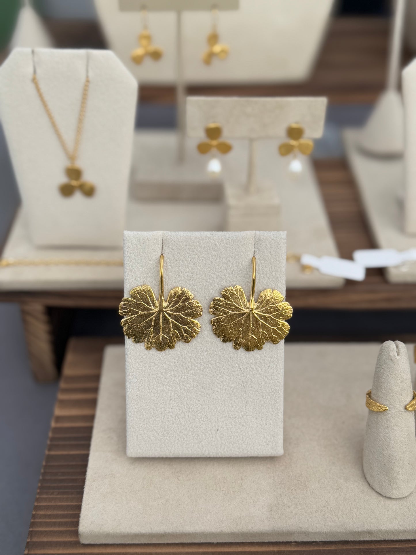 Gernamium Leaf Earring